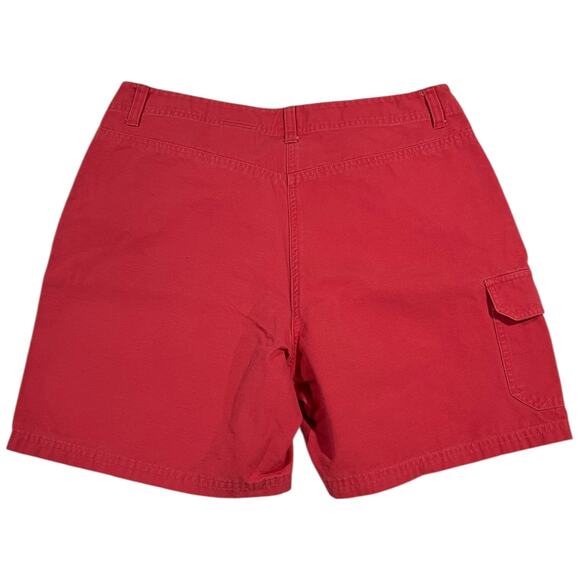 Eddie Bauer Cargo Shorts Size 10 Red Cotton Outdoor Casual Womens - Picture 9 of 9